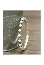 BRACELET BANGLE  WESTERN SMALL WHITE CIRCLE STONES