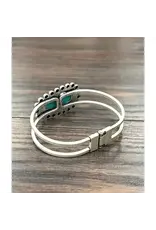 BRACELET WESTERN HINGE TURQUOISE STONE