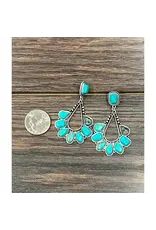 EARRING TURQUOISE POST DROP DOWN