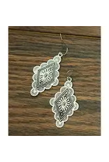 EARRING DANGLE CONCHO SILVER