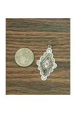 EARRING DANGLE CONCHO SILVER