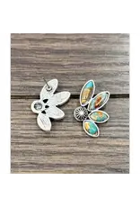 EARRING STUD 1.2" HALF FLOWER