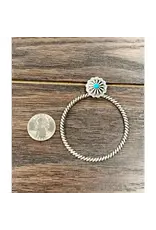 EARRING HOOP WESTERN CONCHO STUD