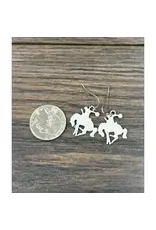 EARRING DANGLE SILVER BRONC
