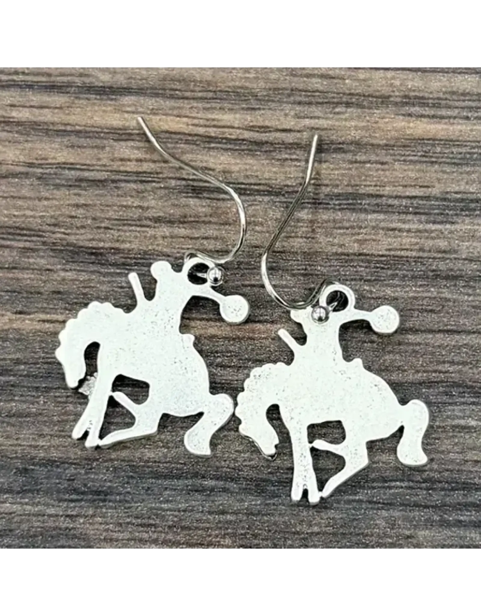EARRING DANGLE SILVER BRONC