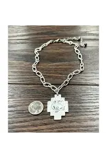 NECKLACE WESTERN SILVER RIDING BRONC PENDANT