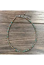 NECKLACE ALTERNATING NAVAJO PEARL WITH TURQUOISE BEADS