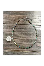 NECKLACE ALTERNATING NAVAJO PEARL WITH TURQUOISE BEADS