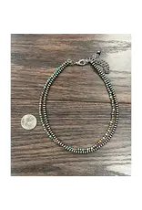 NECKLACE 2 STRAND  NAVAJO PEARL WITH TURQUOISE BEADS LITTLE
