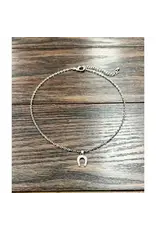 NECKLACE WESTERN SILVER HORSE SHOE WITH DIAMONDS