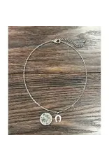 NECKLACE WESTERN SILVER HORSE SHOE WITH DIAMONDS