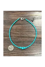 NECKLACE TURQUOISE BEADS LARGE MIDDLE BEADS