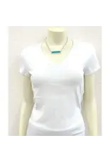 NECKLACE CHUNKY PAPER CLIP CHAIN TURQUOISE BAR PENDENT