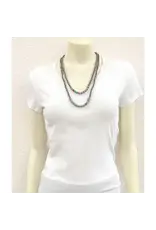 NECKLACE WESTERN NAVAJO PEARL WITH FLAT TURQUOISE BEADS