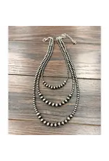 NECKLACE NAVAJO PEARL 3 STRAND LONG