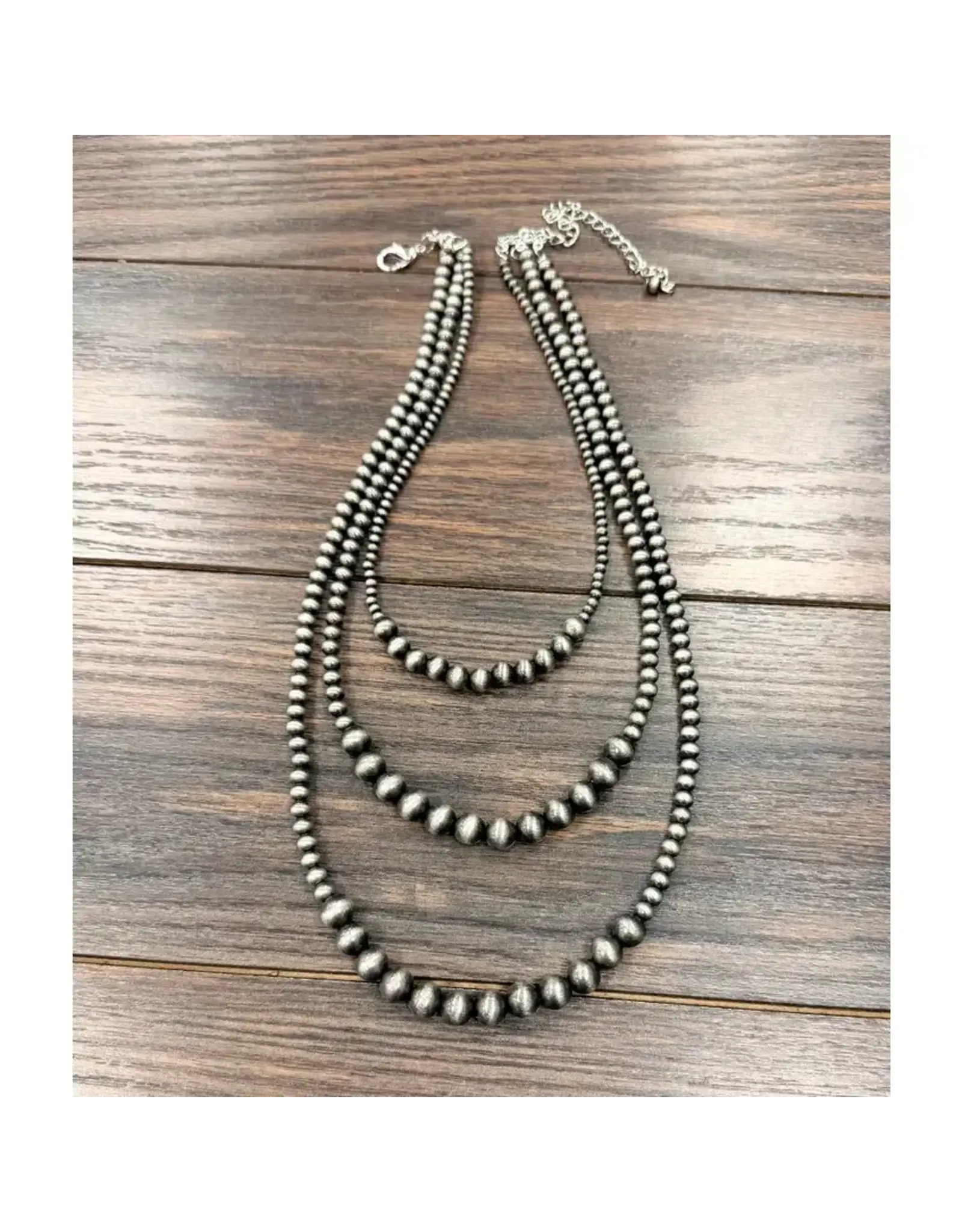 NECKLACE NAVAJO PEARL 3 STRAND LONG