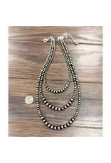 NECKLACE NAVAJO PEARL 3 STRAND LONG