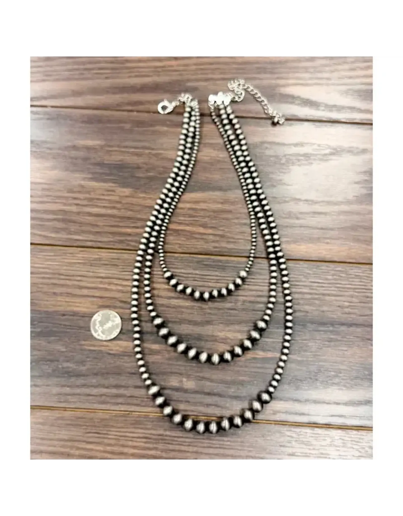 NECKLACE NAVAJO PEARL 3 STRAND LONG