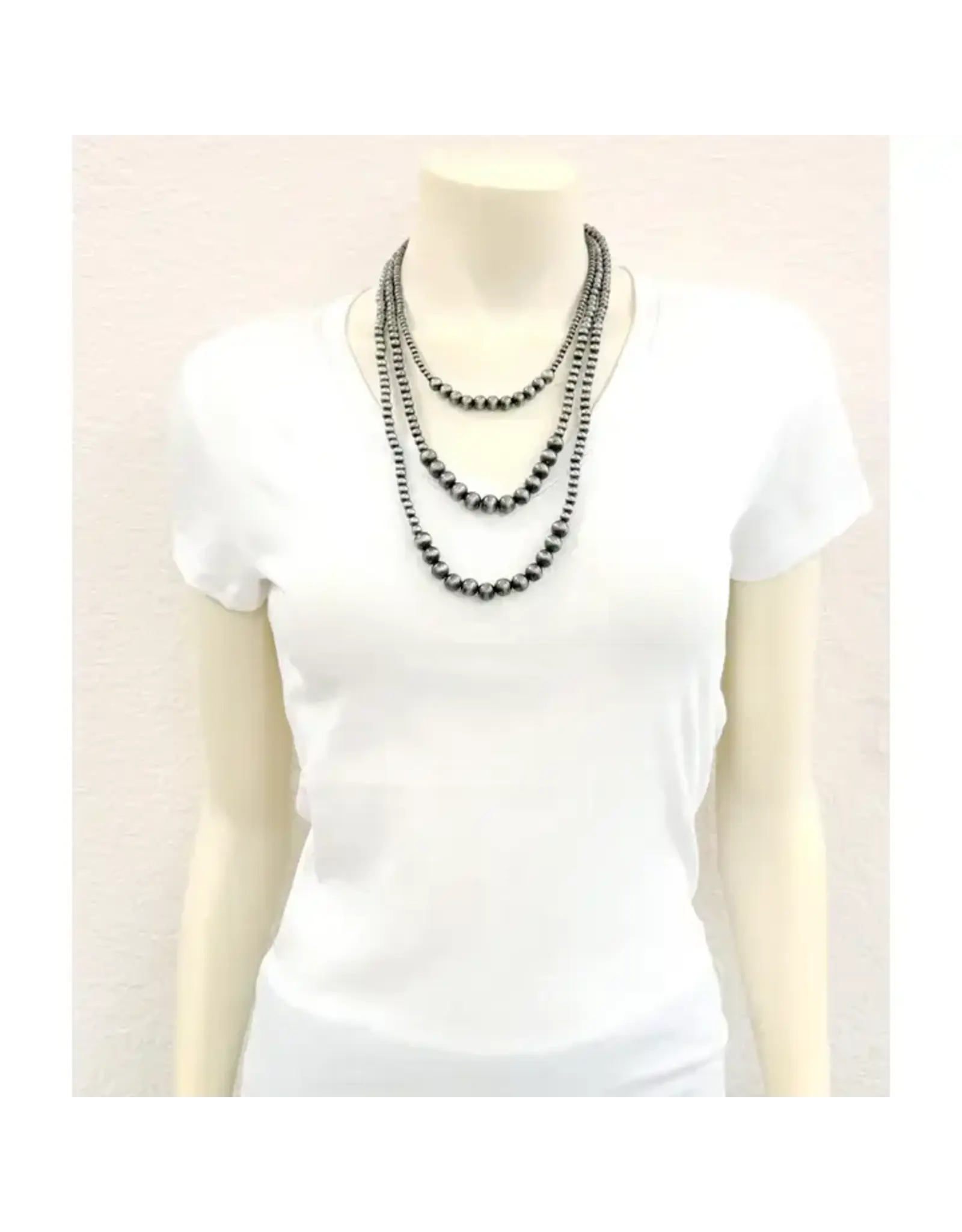 NECKLACE NAVAJO PEARL 3 STRAND LONG