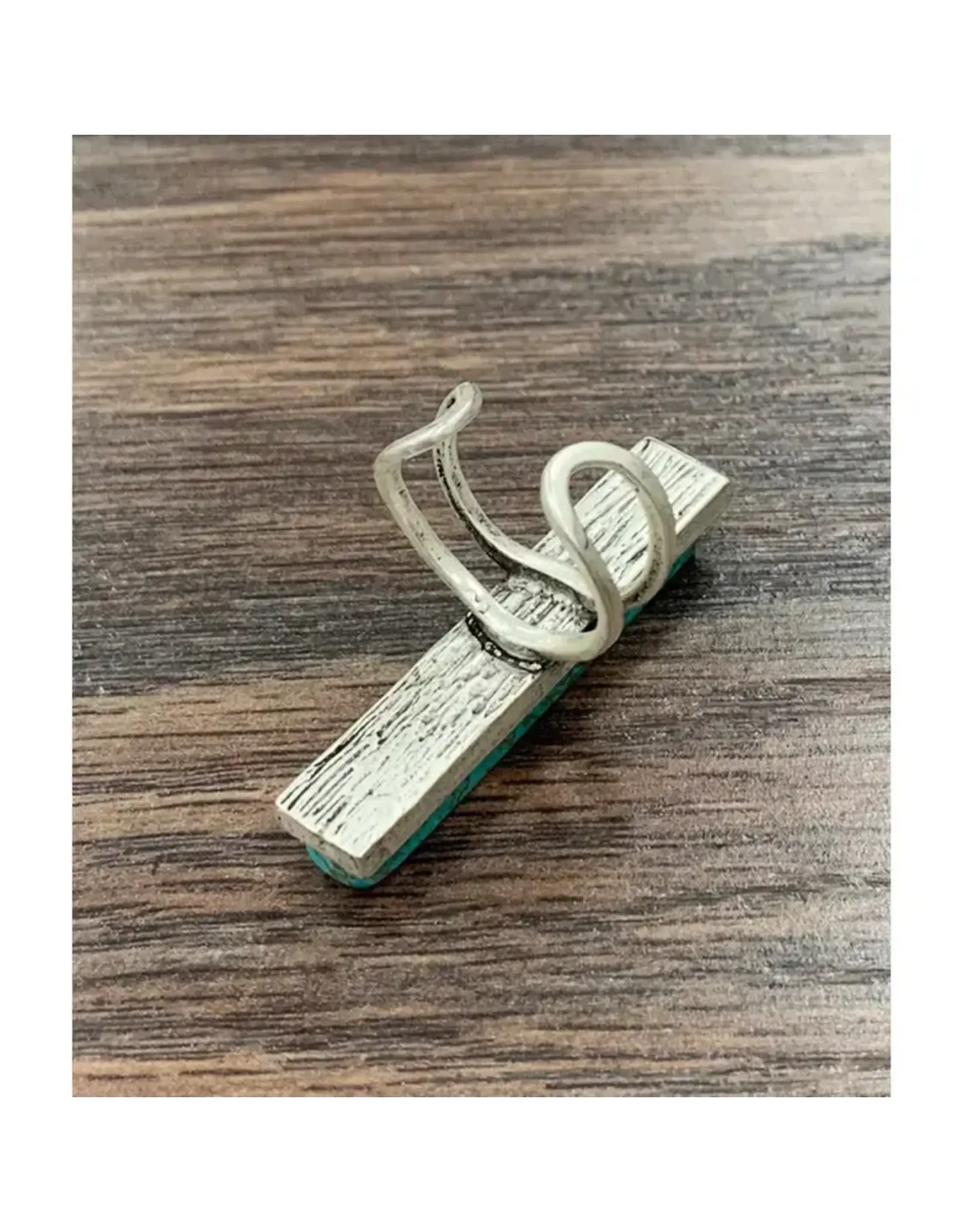 RING ADJUSTABLE TURQUOISE LONG BAR
