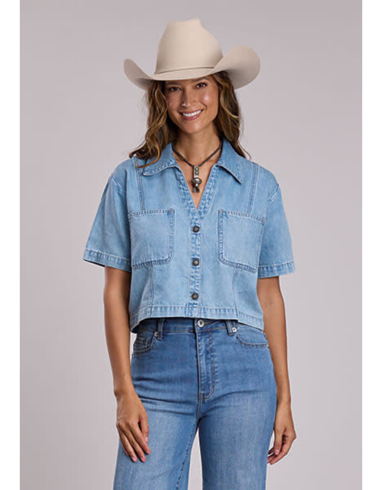 STETSON SHIRT WMS STETSON DENIM CROPPED