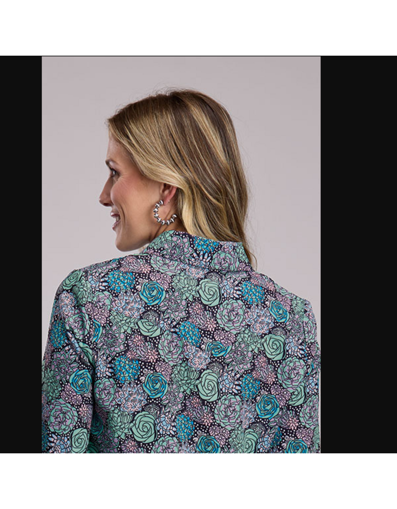 SHIRT WMS ROPER LS SUCCULENTS PRINT