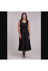 DRESS WMS ROPER BLACK AND WHITE POLKA DOT