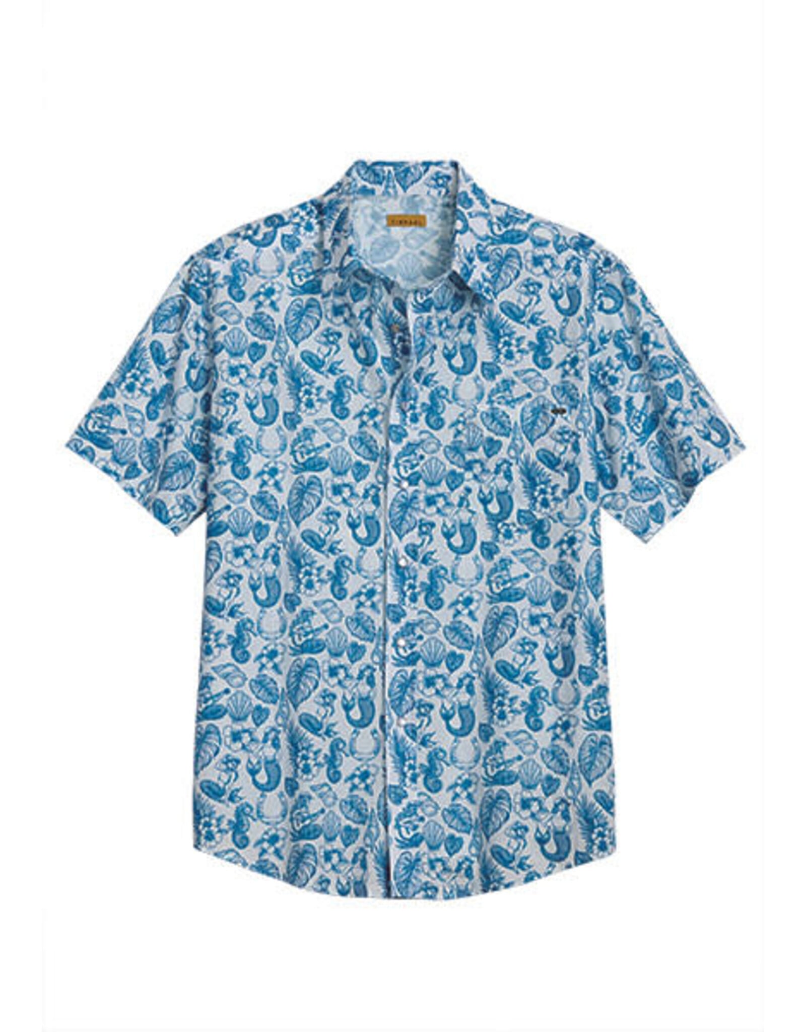 TIN HAUL SHIRT MENS TIN HAUL WHITE MERMAID HAWAIIAN
