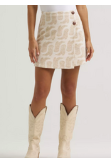 SKIRT MINI WMS JACQUARD WRAP BOOTS BEIGE/TAN