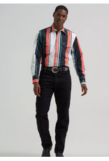 SHIRT MNS L/S BRUSH POPPER ORG/WHT/BLK/TL