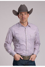 ROPER SHIRT MNS ROPER WINE STRIPE L/S