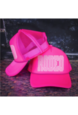 TRUCKER CAP WMS NEON PINK CHECKERED RODEO