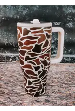 TUMBLER 32 OZ CREAM AND BROWN DUCK CAMO