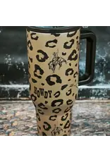 TUMBLER 40 OZ SPOTTED SPURRED FLIP TOP