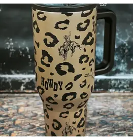 TUMBLER 40 OZ SPOTTED SPURRED FLIP TOP