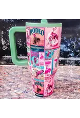 TUMBLER 40 OZ PINK RODEO POSTER FLIP TOP