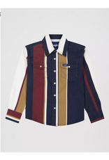 SHIRT BOYS WRANGLER BRUSH POPPER MIDNIGHT OAK