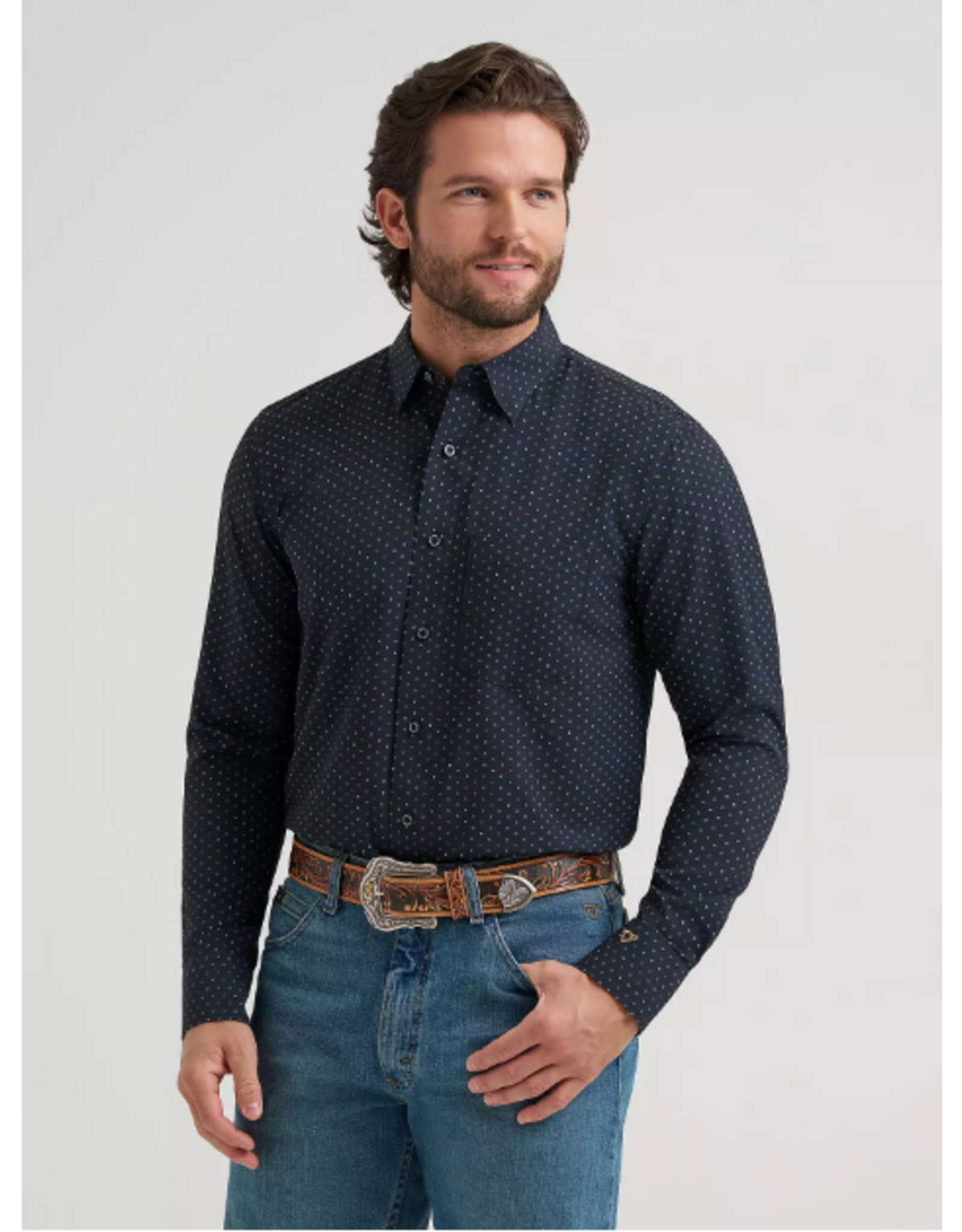 SHIRT MNS WRANGLER COJO PERFORMANCE D SPOTS