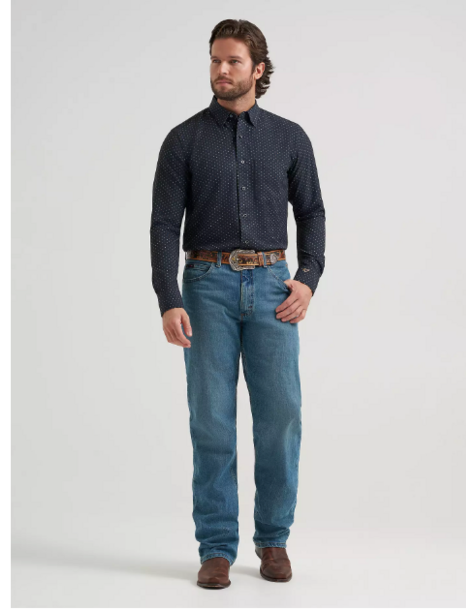 SHIRT MNS WRANGLER COJO PERFORMANCE D SPOTS