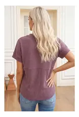 SHIRT WMS RIBBED TEXTURE PURPLE