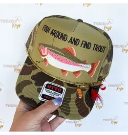 TRUCKER CAP WMS FISH AROUND & FIND TROUT