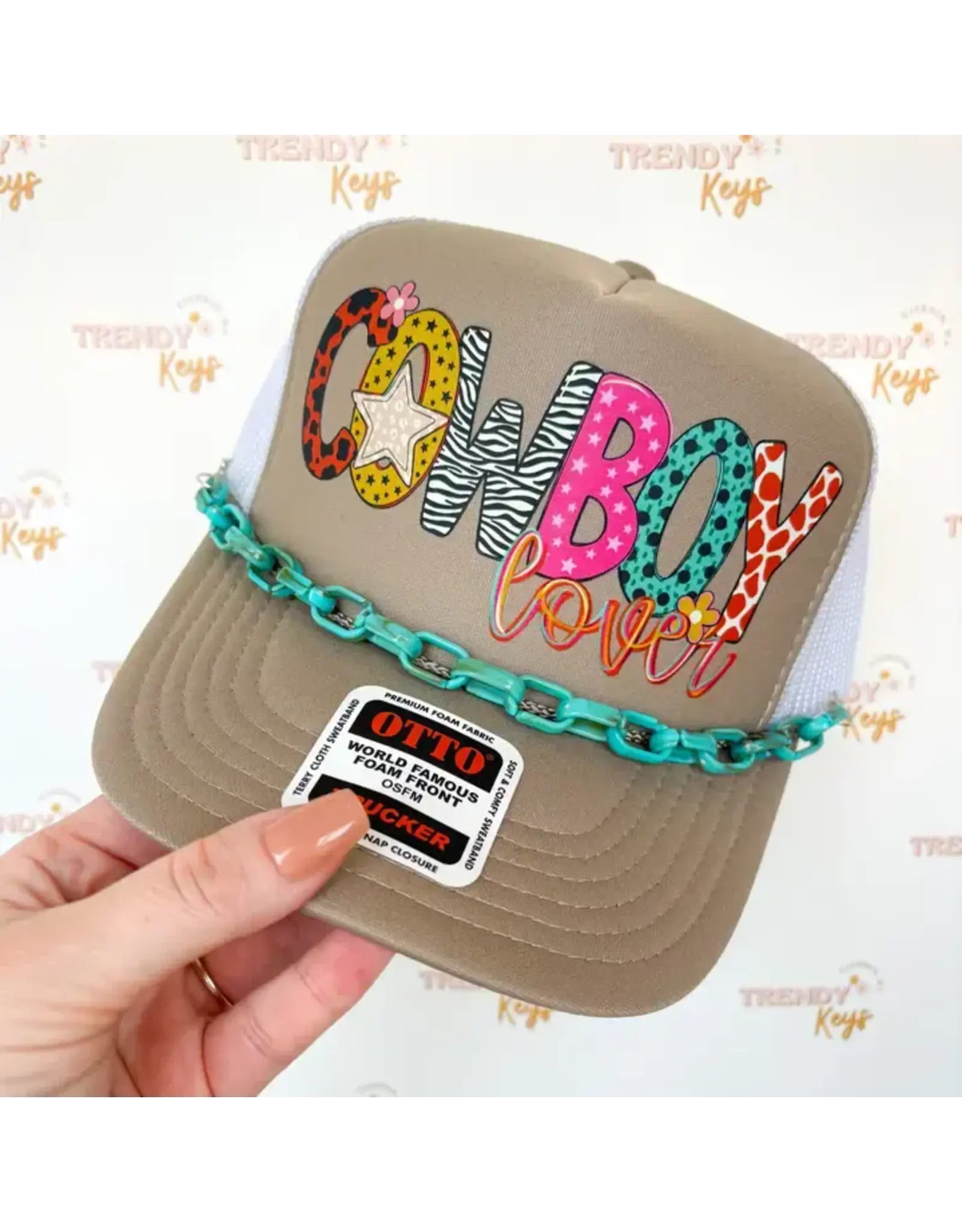 TRUCKER CAP WOMENS COWBOY LOVER WITH CHAIN