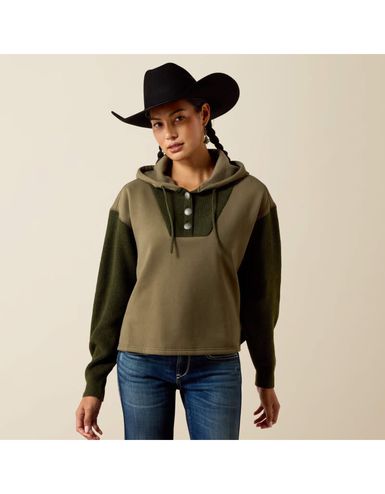 SWEATER WMS ARIAT IVY GREEN BOSEMAN