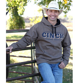 HOODIE MENS CINCH BROWN CINCH LOGO