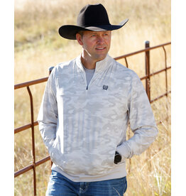 PULLOVER MNS CINCH 1/4 ZIP TAN CAMO