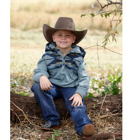 HOODIE BOYS CINCH BLUE AZTEC