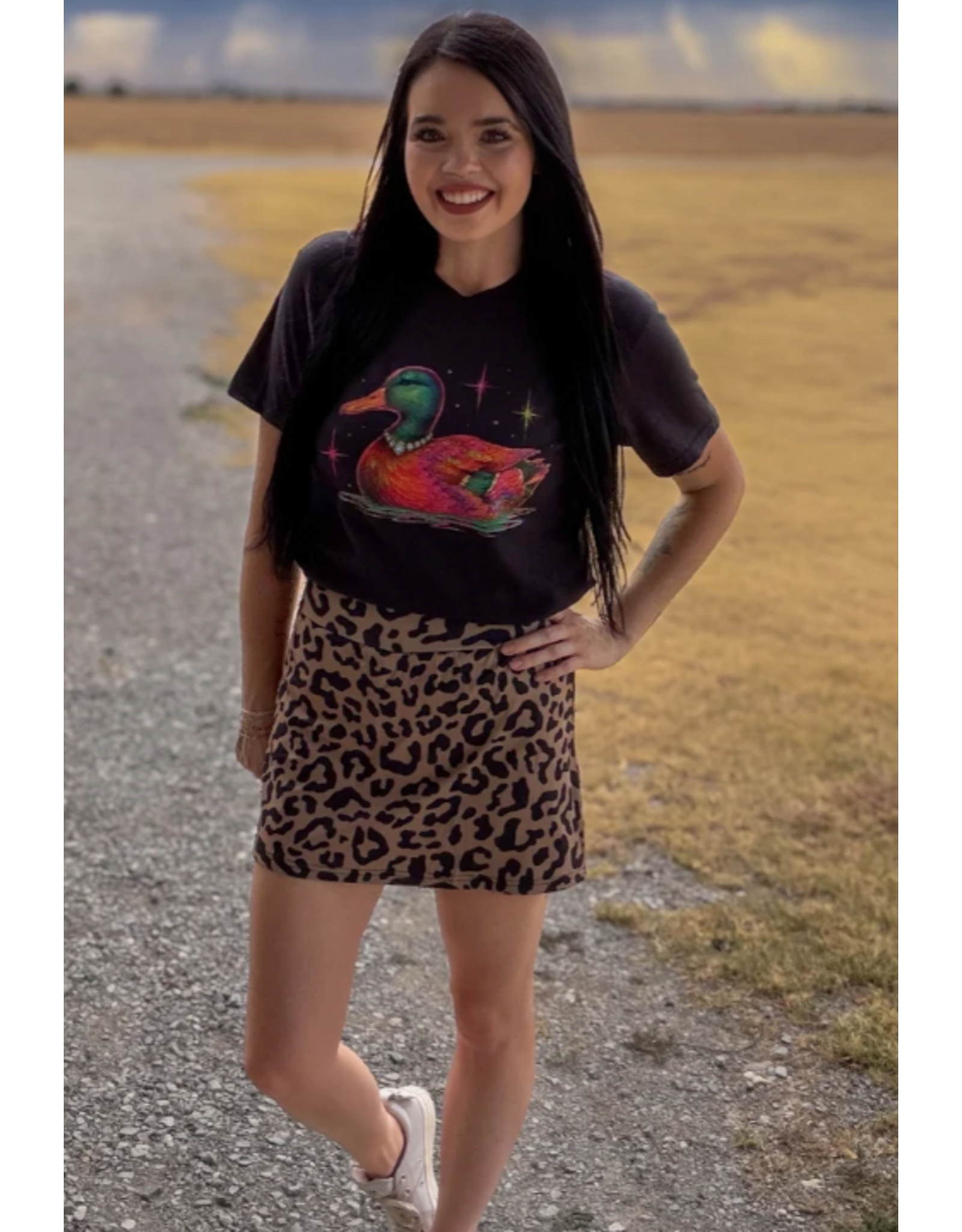SHIRT WMS GRAPHIC TEE LUCKY DUCK