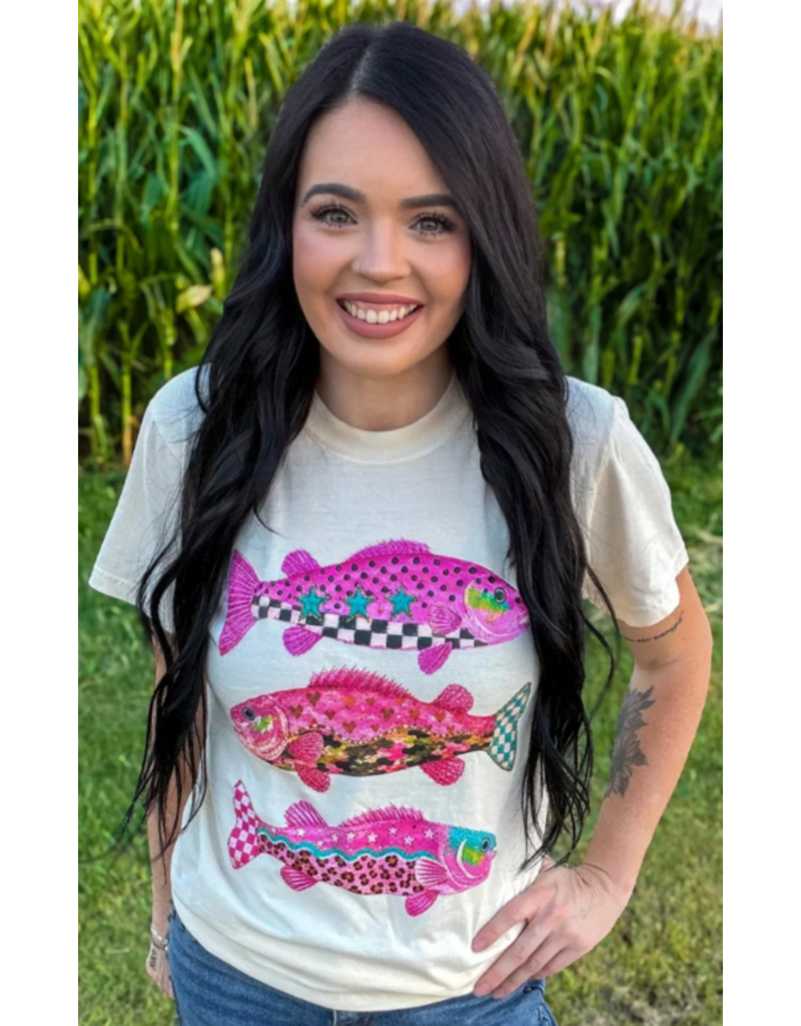 SHIRT WMS GRAPHIC TEE CATCH OF THE DAY