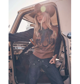 SWEATER VEST WMS WRANGLER BROWN HORSES
