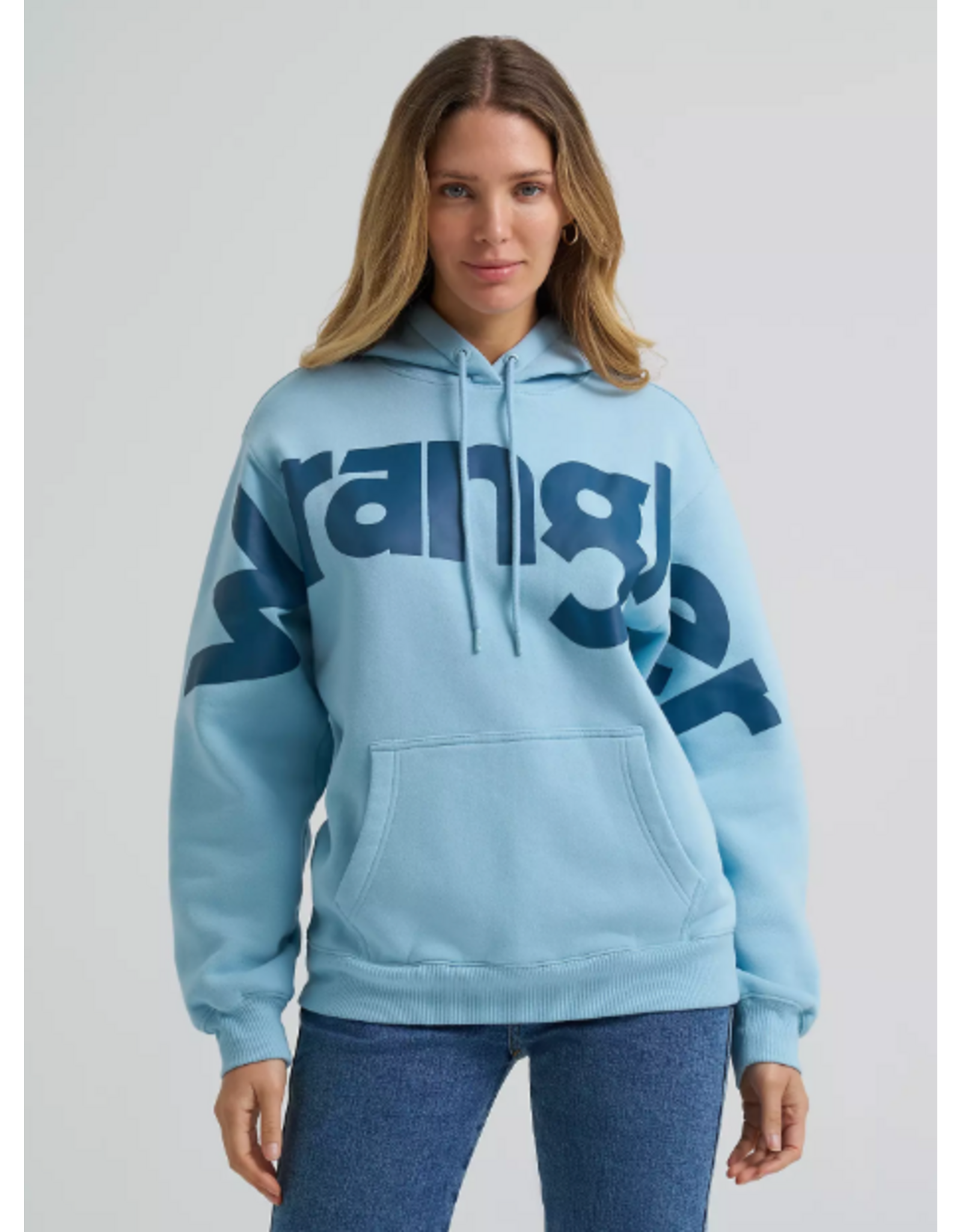 HOODIE WMS WRANGLER BLUE WITH LOGO